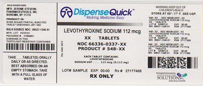 NDC 66336-0337-XX------JEROME.jpg PRINCIPAL DISPLAY PANEL - 0.112 mg - NDC 66336 0337 XX JEROME
